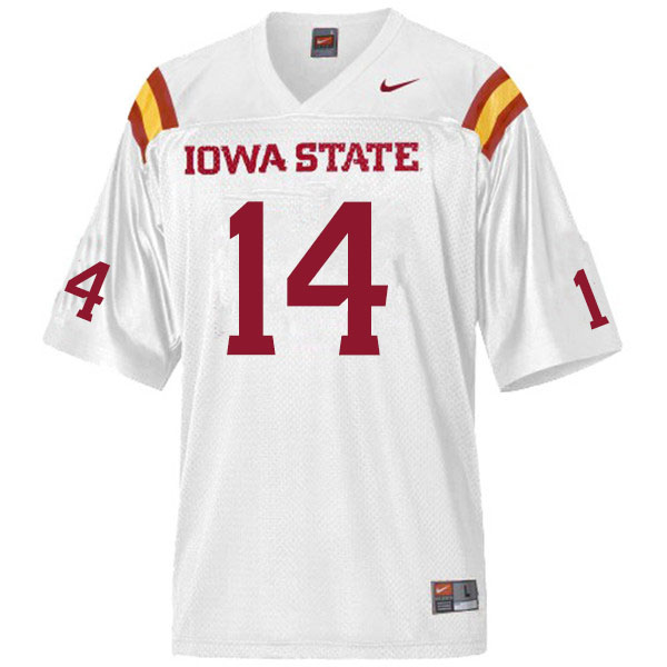 Iowa State Cyclones Men's #14 Michal Antoine Jr. Nike NCAA Authentic White College Stitched Football Jersey TR42U07KT